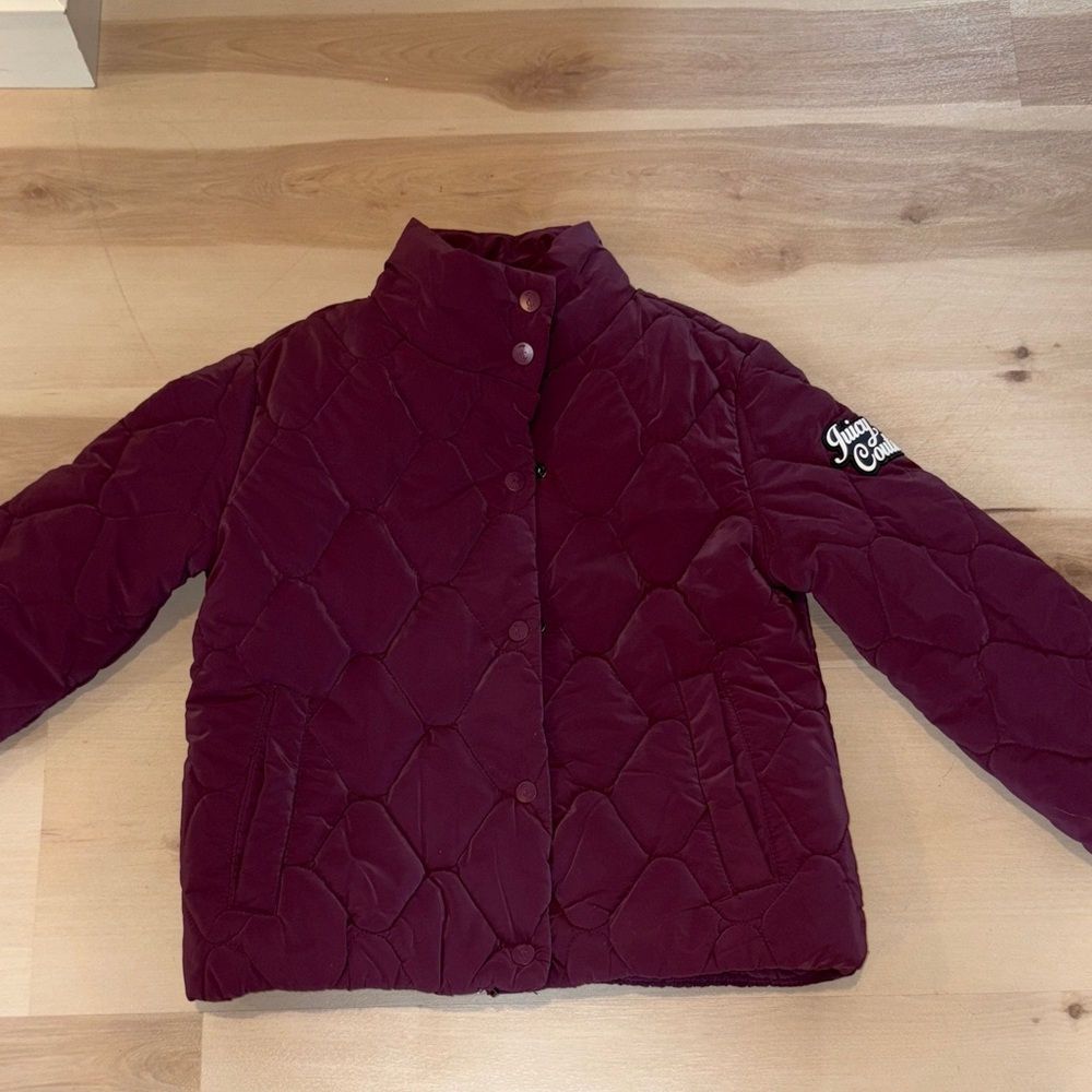 Juicy Couture Kids Purple Quilted Puffer Coat